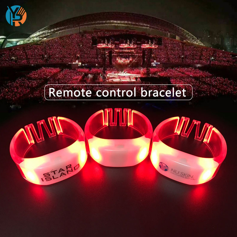 Factory wholesale led light-emitting wristbands, bar and party remote control fluorescent wristbands, concert spring light-emitting wristbands pic 1