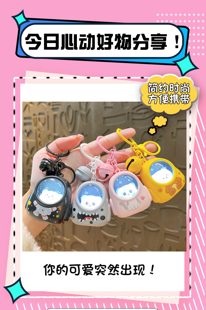 Cute little bear schoolbags, night lights, keychains, popular atmosphere lights, key chains, bags, pendants, claw machines, gift wholesale pic 5
