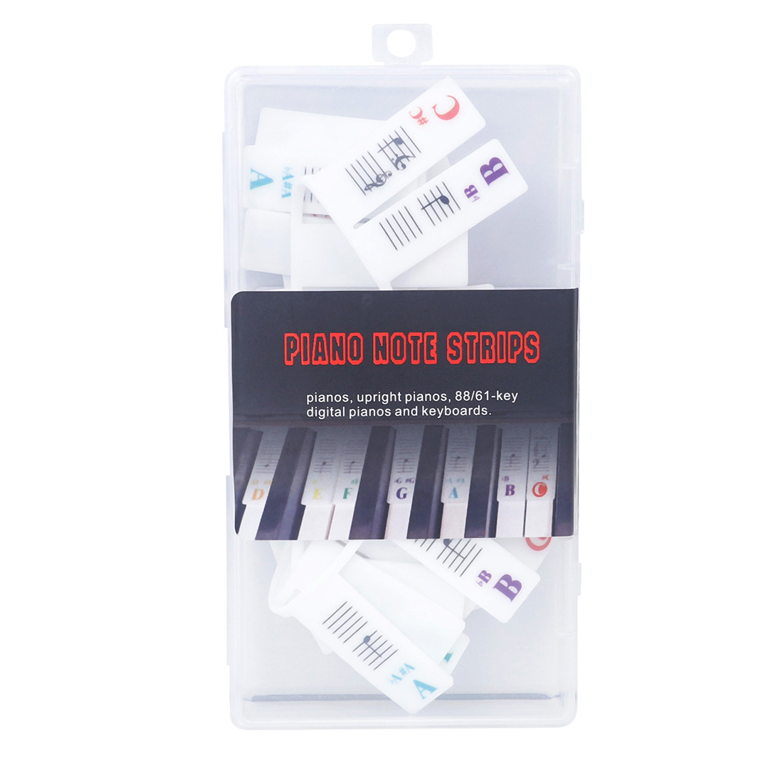 SLADE 88键61键钢琴贴硅胶可拆卸免粘电子琴键盘贴音符条乐谱指南详情14