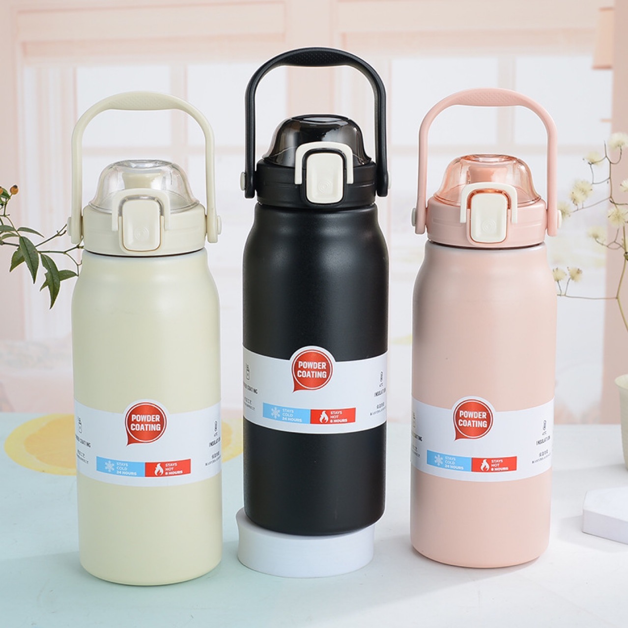 Self-developed oidire portable car water boiling travel kettle, cold drink coffee, tea and water separation, tea-making exercise, long-lasting heat preservation kettle, large capacity with straw pic 17