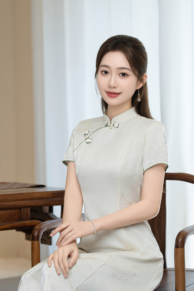 国潮2025新款旗袍新中式年轻款少女小清新夏季日常通勤复古连衣裙国风详情5