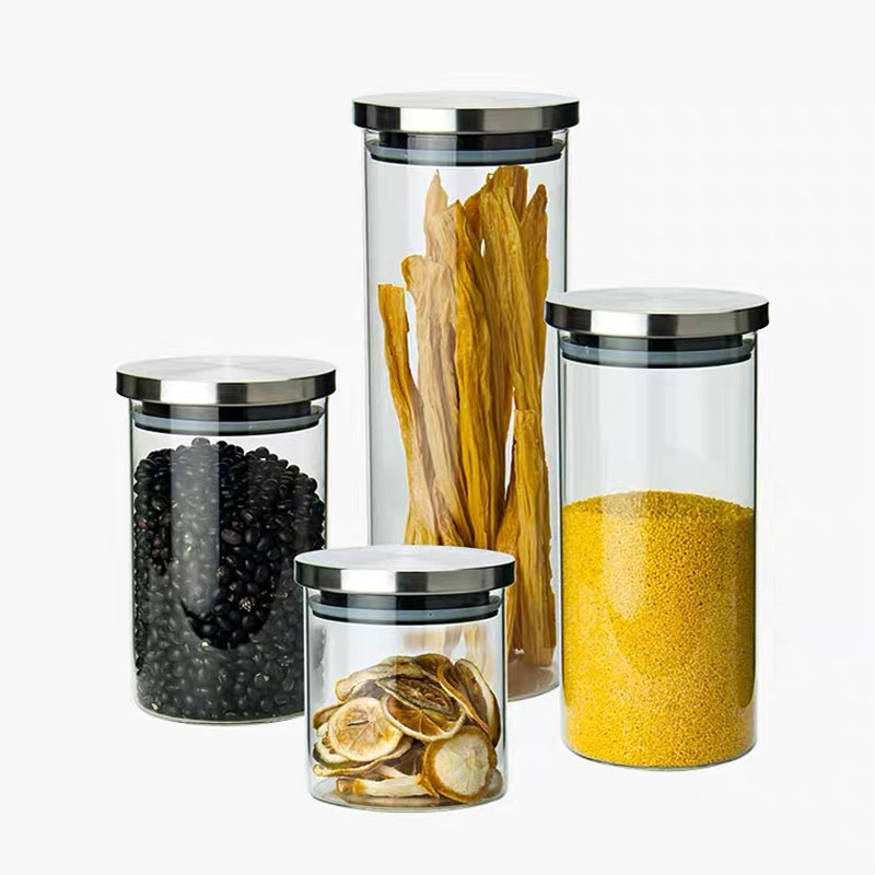 Tarro sellado de vidrio tarro de vidrio de grado alimenticio tarro de almacenamiento de cocina tarro de té tarro de almacenamiento de cereales pic 5