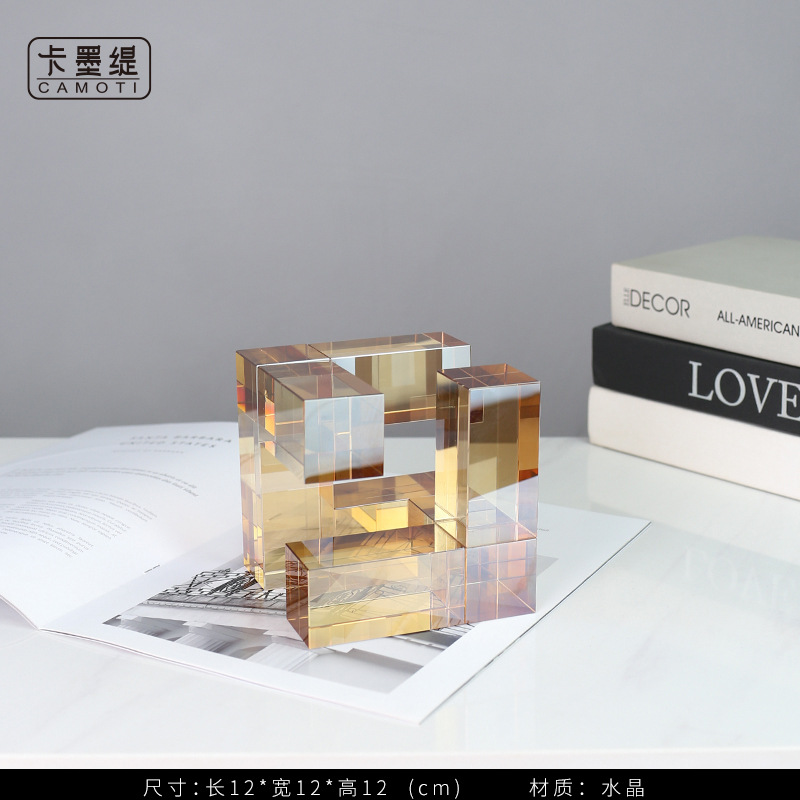 Cametti creative crystal ornaments, modern light luxury home soft furnishings, living room, TV cabinet, study decoration handicrafts pic 33