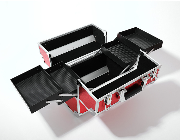 Professional makeup artist, multi-layer aluminum alloy tattoo and nail art box, makeup box, portable hand-held makeup box, toolbox customization pic 7