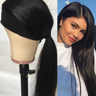 欧美人发短T型蕾丝假发真人发短头套分缝手织human hair shortwig详情14