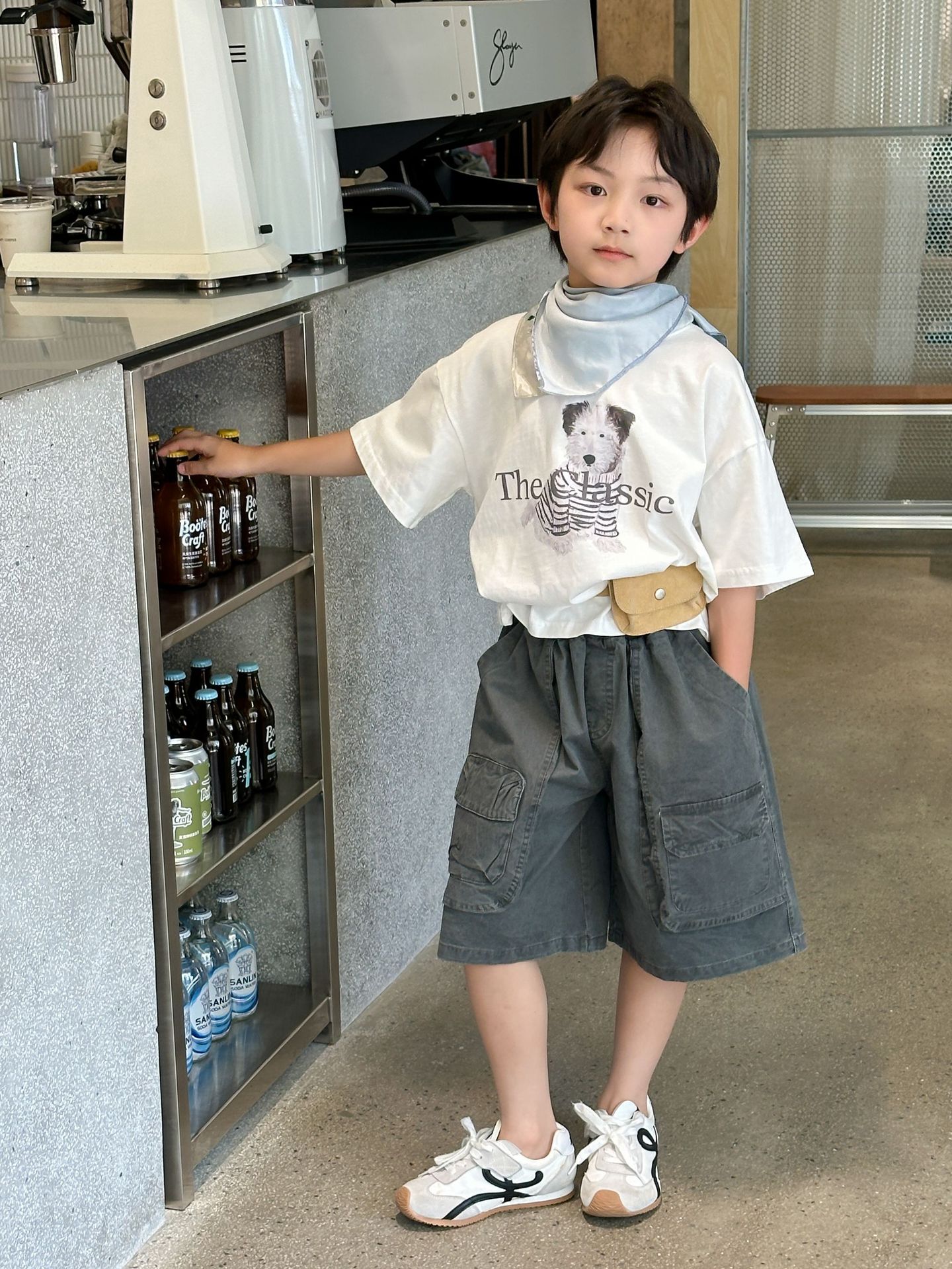 韩国童装短袖25夏季新款儿童可爱狗狗印花t恤男女童休闲百搭上衣详情13