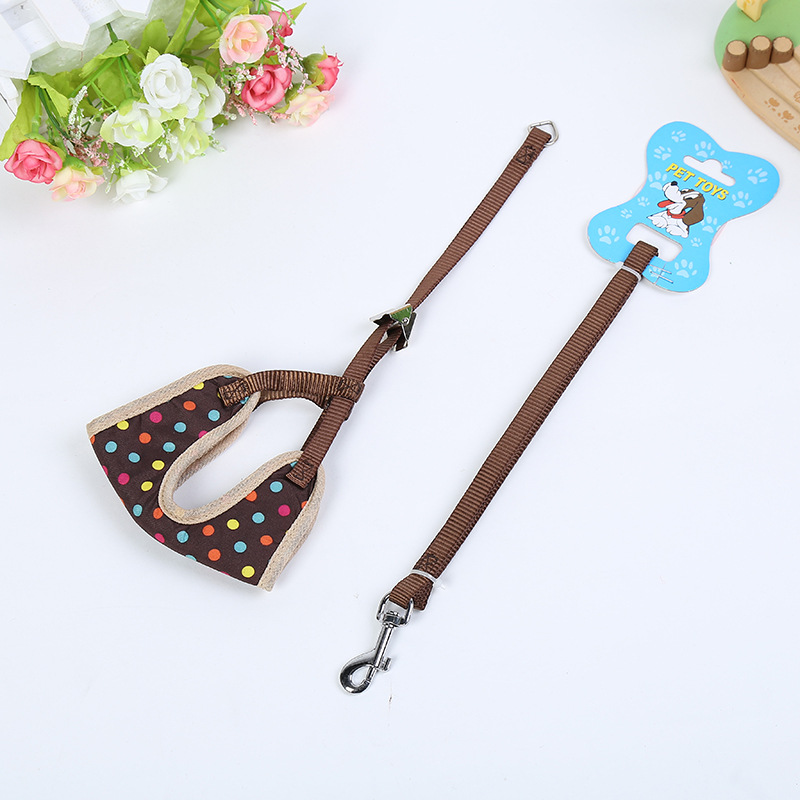 Aishangchong manufacturer offers wholesale dog leashes in stock, super fashionable polka dot sandwich breathable corsets and backcoats pic 9