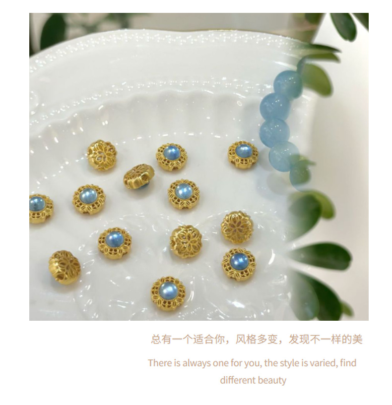 国潮系列海蓝宝系列新中式仓高保色24k镶石串珠配件配饰详情5