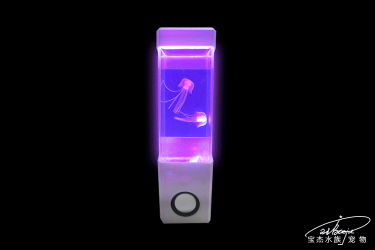 Creative acrylic fish tank aquarium, small led jellyfish light, colorful mini desktop aquarium, technology gift pic 11