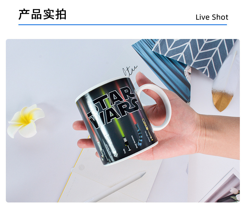 Factory direct supply coffee ceramic cups, color-changing mugs, Japanese-style cartoon personalized large-capacity ceramic color-changing cups pic 34
