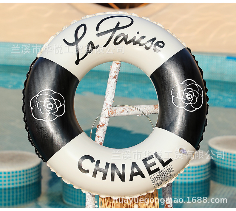现货供应复古山茶花泳圈加厚印花腋下圈全环保PVC充气游泳圈批发详情12