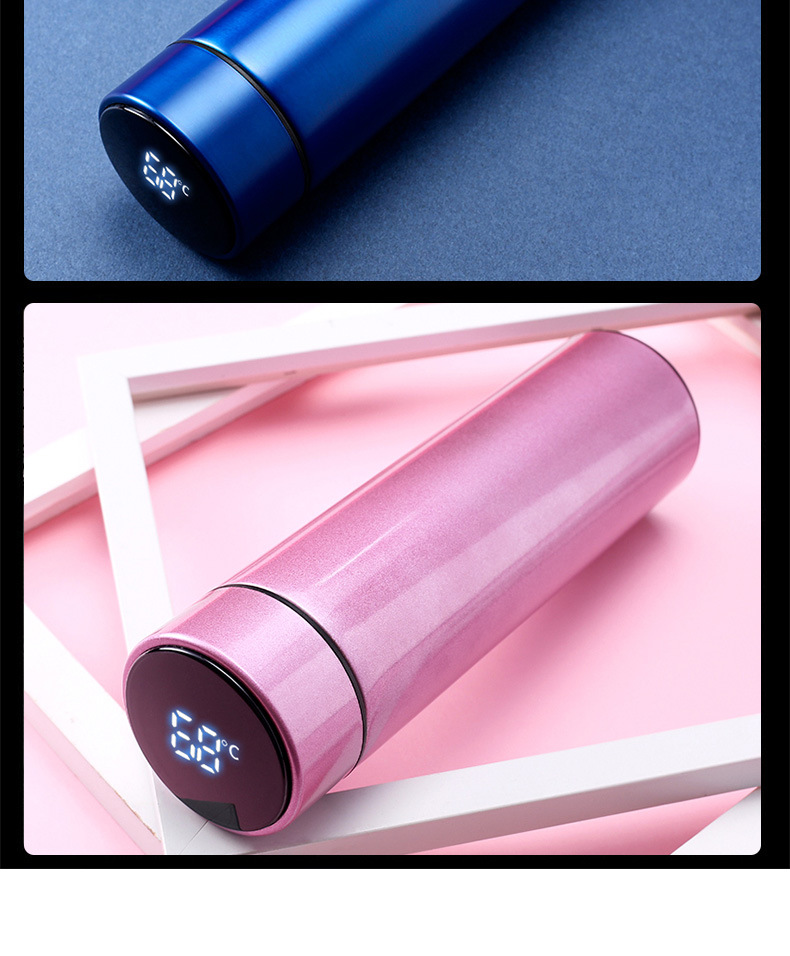 智能保温杯不锈钢大容量磨砂杯显示温度便携水杯创意礼品杯子批发详情16
