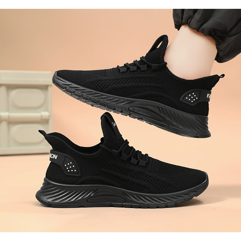 2024春秋季新款情侣时尚休闲运动单鞋批发跨境工厂潮流飞织鞋代发详情12