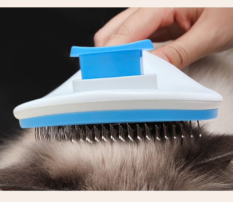 Pet comb cleaning brush, floating hair cat self-cleaning comb, hair removal comb, dog hair one-click hair remover, needle comb, pet supplies pic 17