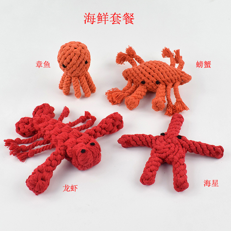 Factory direct sales of pet toy combination sets, Amazon pet rope toy sets, dog toys wholesale pic 3