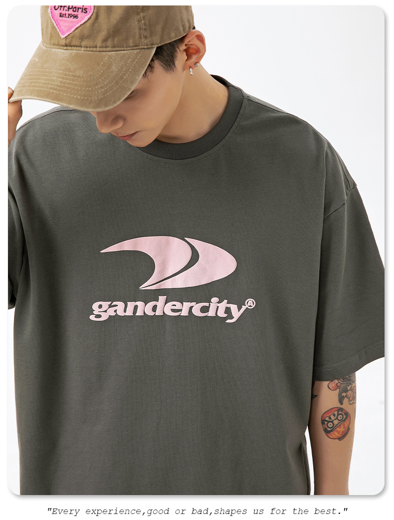 韩路男装 潮牌印花宽松短袖T恤男女夏季新款纯棉情侣美式复古体恤详情19