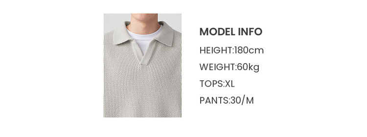 墨麦客开V翻领宽松针织衫男2024冬季款简约纯色休闲男士毛衣20545详情12