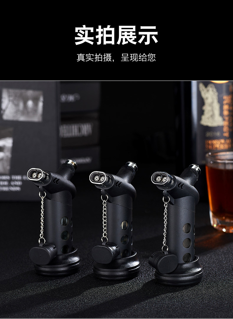 High-temperature double direct impact igniter, ceramic core, inflatable metal welding torch, igniter, barbecue cigar pic 12
