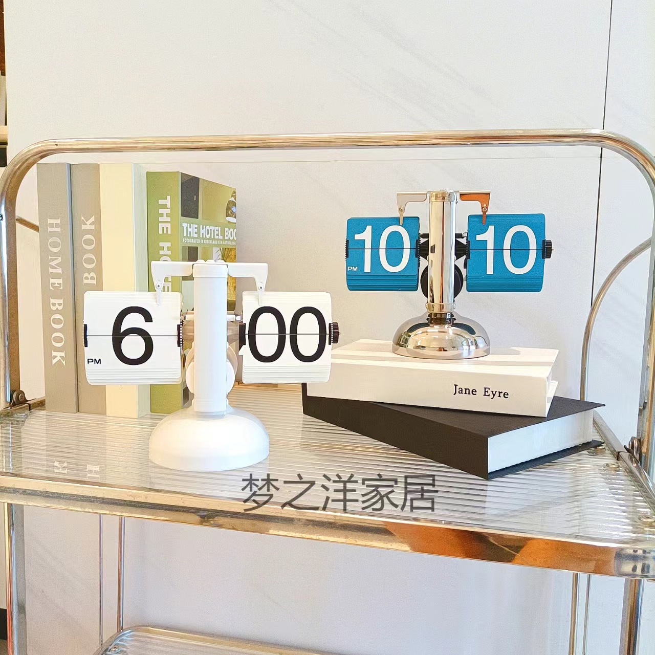 Factory direct sales of European-style automatic page-turning clocks, retro and simple home living room table clocks, small balances, mechanical page-turning clocks pic 9