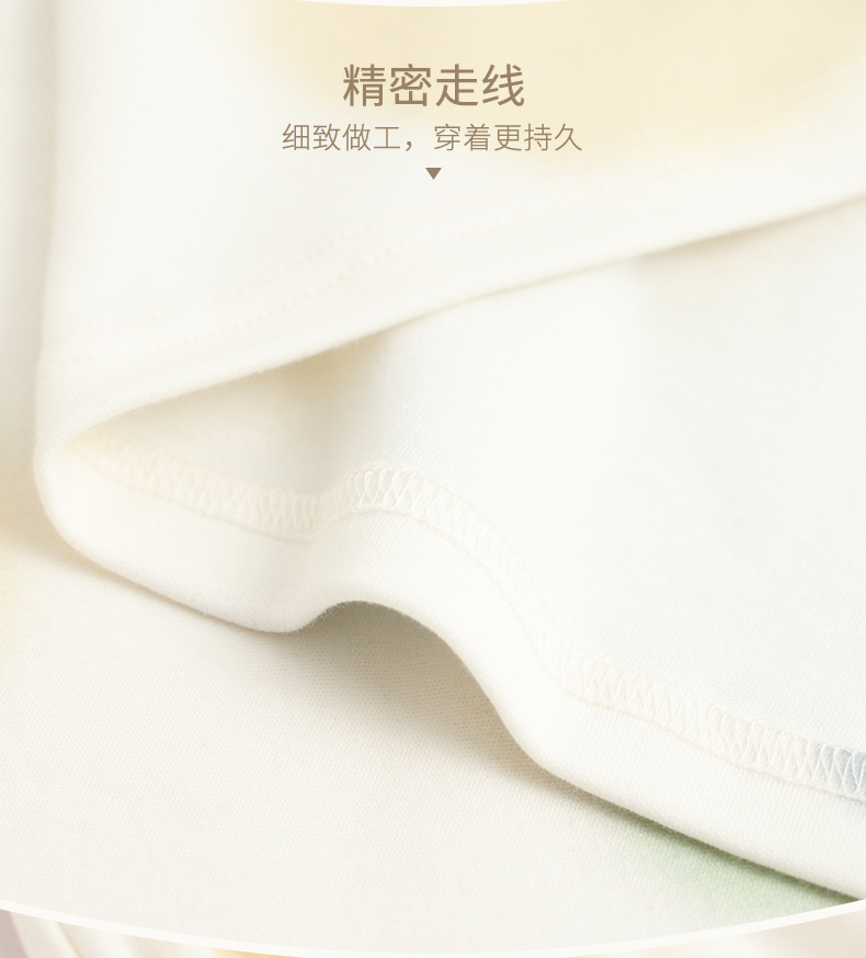 沛妍纯棉睡衣女夏季短袖七分裤中年妈妈宽松加大码全棉家居服套装详情10