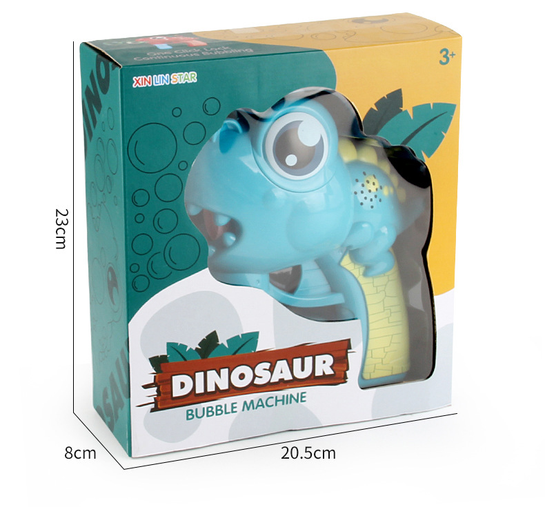 抖音同款电动恐龙泡泡枪 海豚泡泡机12孔一键出泡声光音乐泡泡枪详情16