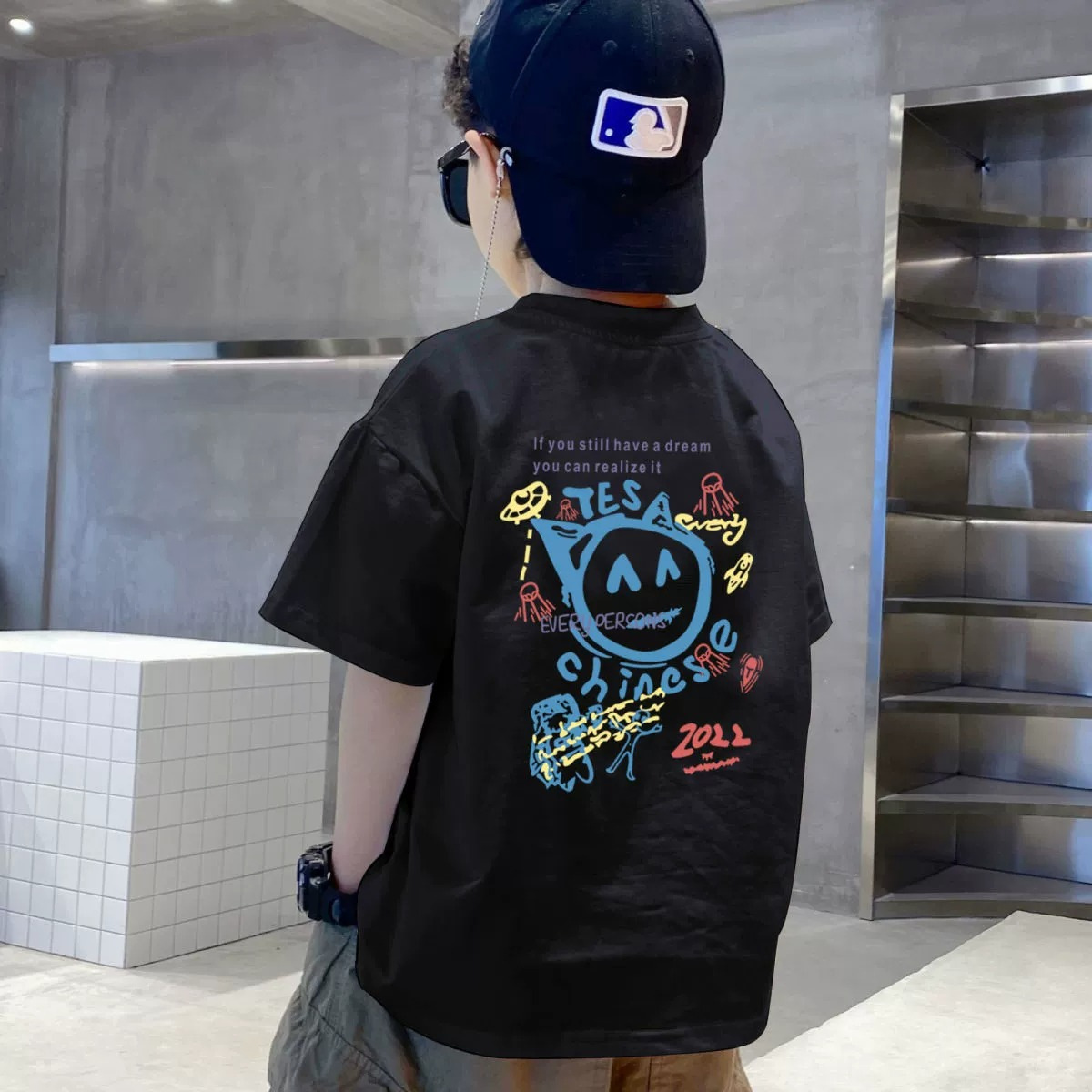 100%纯棉童装男童短袖t恤夏季新款中大童韩版宽松半袖潮流上衣潮详情12