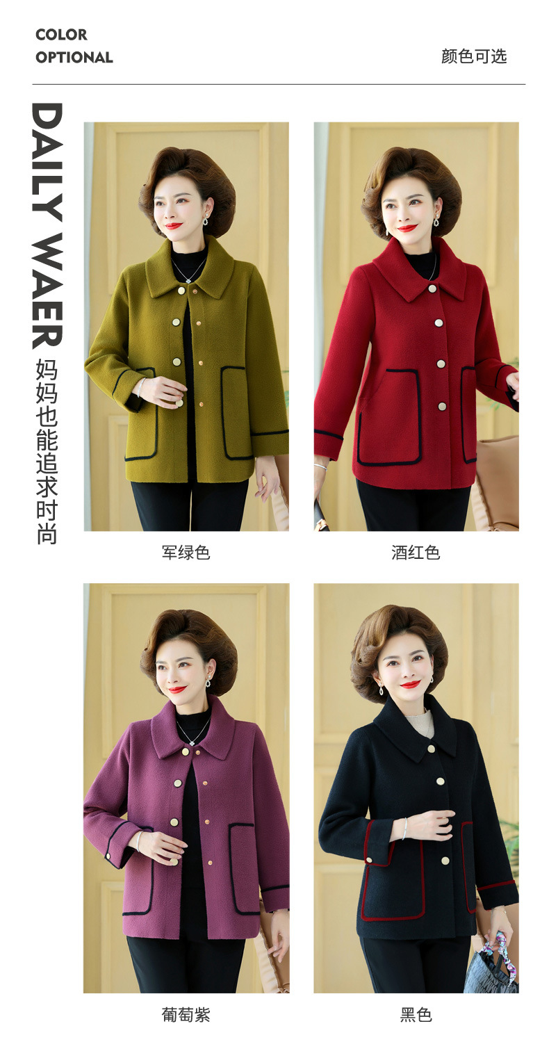 The 2023 new style of stylish knitted top for middle-aged mothers in autumn and thin base layer sweaters for middle-aged and elderly women in spring and autumn pic 33