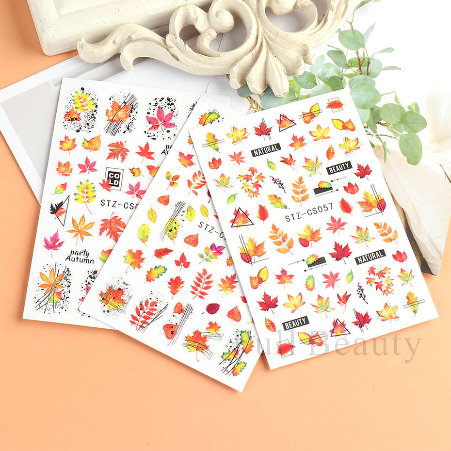 Cross-border new nail stickers Summer Maple Leaf Series Nail stickers Back Adhesive Nail stickers Wholesale Nail Stickers Nail Stickers pic 9