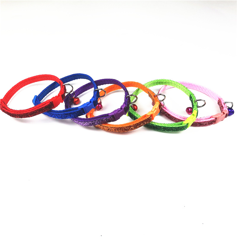 Pet collars, gold velvet collars in multiple colors available, small dog patch collars, bell collars manufacturer pic 1