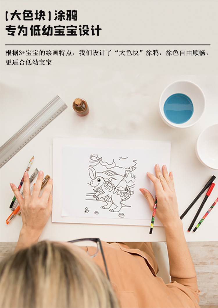 幼儿画画本批发儿童简笔画图画本涂色绘本小学英文趣味涂鸦填色本详情10