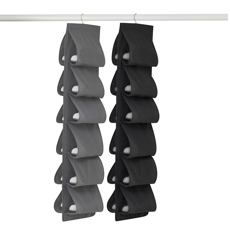 鞋子收纳储物挂袋墙挂袋内衣物多层衣柜鞋架立体悬挂门后置物袋详情6