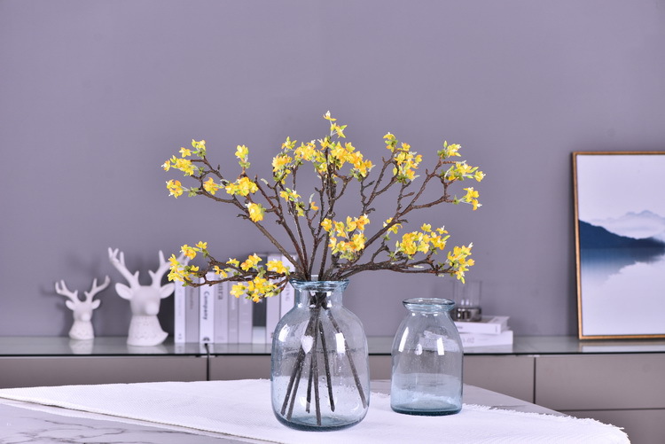 Factory wholesale of high-end artificial flowers, artificial purple rosewood flowers, soft decoration floral art for hotel and homestay model rooms, and artificial locust flowers pic 17