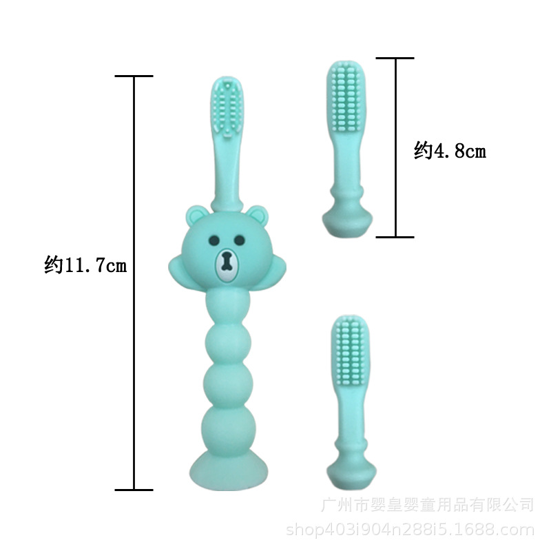 Baby silicone toothbrush, soft bristle toothbrush for infants and children 1-2-3 years old, baby training, baby teeth brush with storage box pic 6