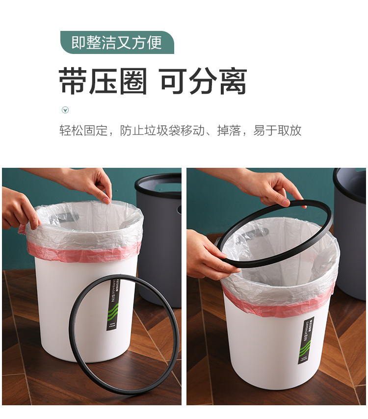 Simple large-sized household bathroom, living room, kitchen, bedroom, office, toilet with handle pressure ring, uncovered trash can pic 5