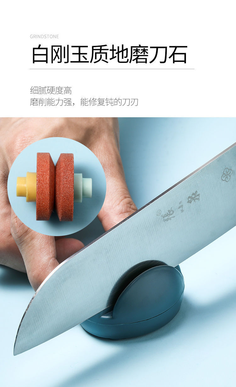 Cartoon creative whetstone, mini frog, manual knife sharpening wonder, home kitchen white corundum knife sharpening stand pic 8