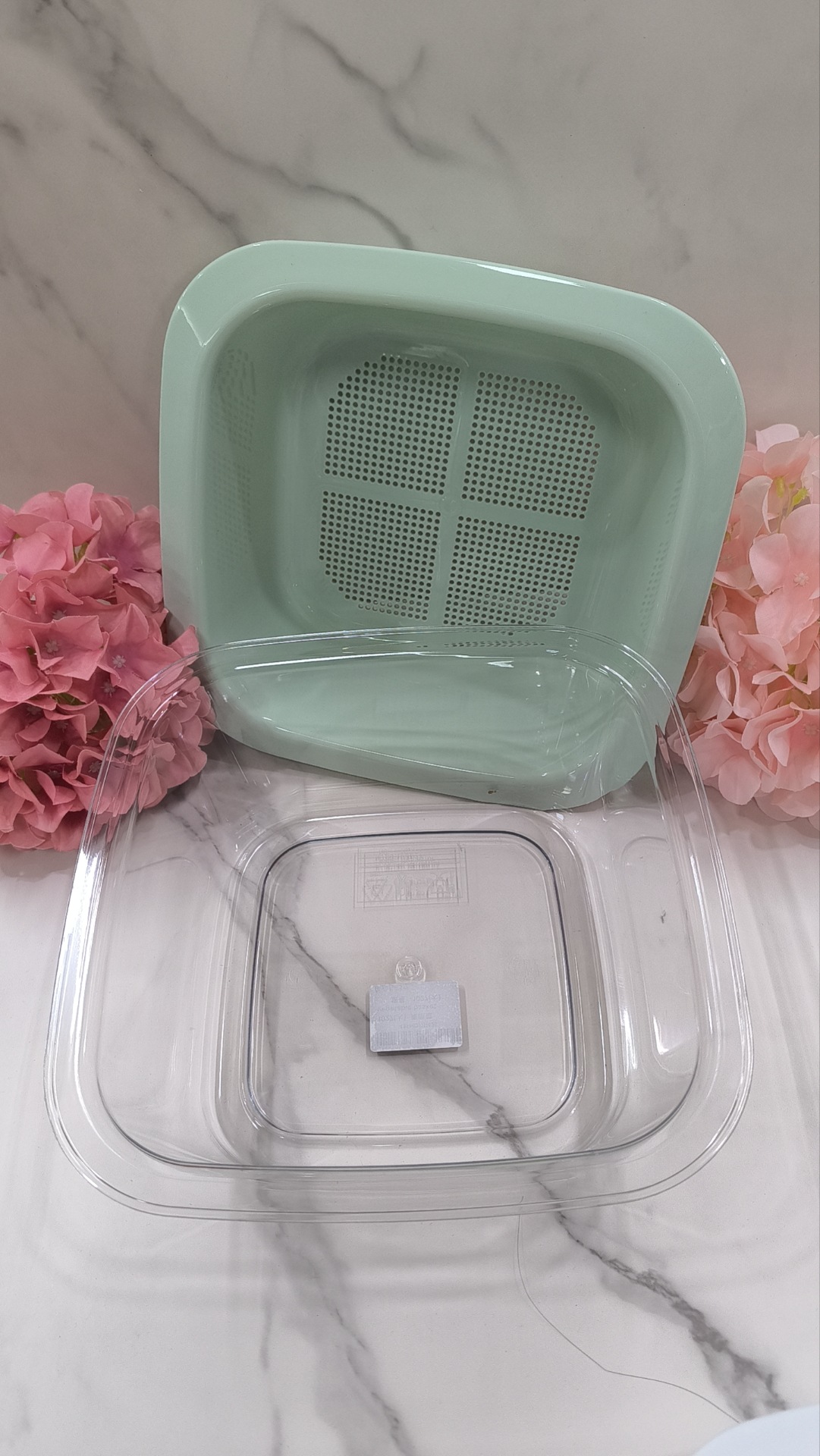 新款沥水篮厨房双层塑料创意洗菜篮家用多功能洗水果滤水加厚沥水详情5