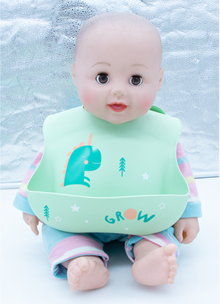 3D New animal cartoon series silicone bibs, baby food bibs, waterproof silicone bibs for babies to eat pic 3