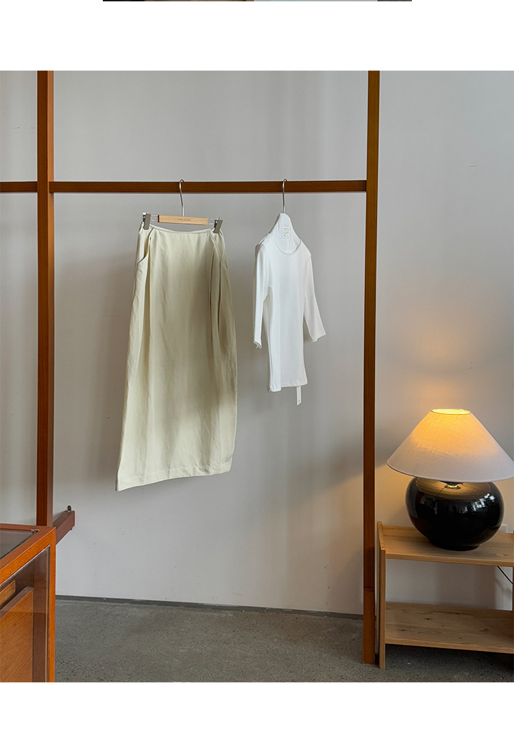 Simple and comfortable, zero-pressure, skin-friendly Tencel wool drape T-shirt, round-neck slim short-sleeved top 00113 pic 42