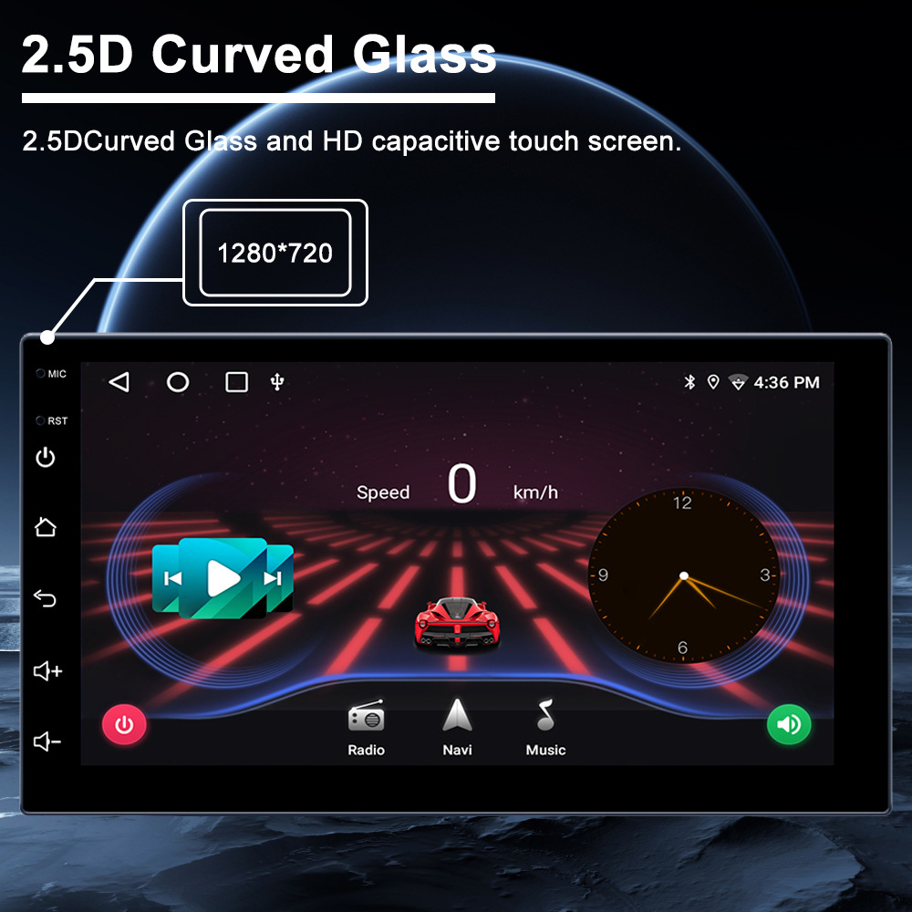 7/9/10寸安卓车载导航仪 多媒体播放器Carplay手机互联蓝牙一体机详情4