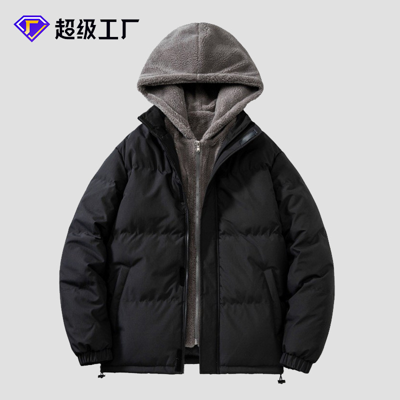 Cross-border M-8XL large-sized cotton-padded jacket for both men and women, winter custom thickened stand-up collar cotton-padded jacket, loose thickened cotton-padded jacket for men pic 2
