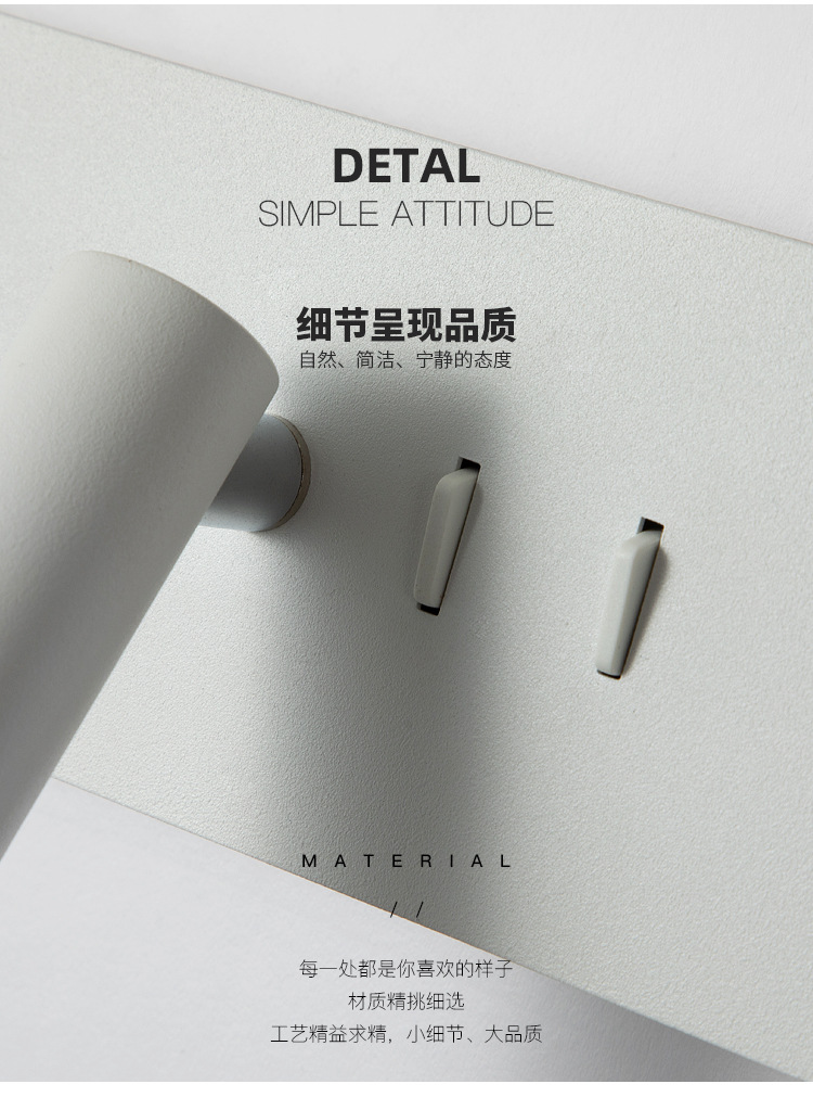 Bedside lamp, wall lamp, bedroom creative with switch, long strip rotating, minimalist reading lamp, hotel living room TV, wall lamp pic 5