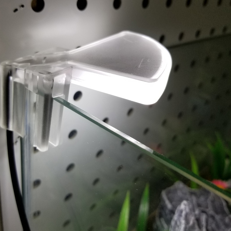 Aquarium Fish Tank X5 Small Clamp Lamp Ultra-thin LED fish tank lighting High-brightness glass tank Black and white aquatic plant lamp pic 10