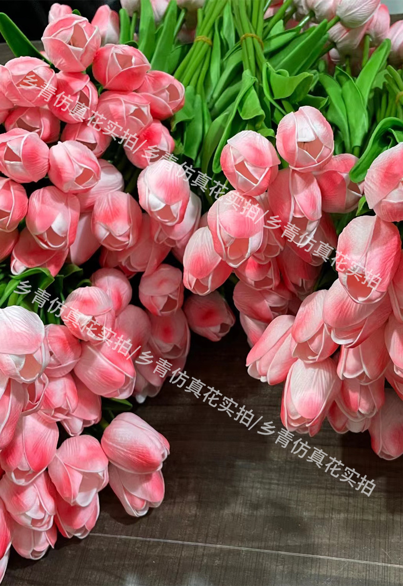 郁金香仿真花婚庆婚礼摄影道具家居装饰迷你PU情人节假花摆件跨境详情26