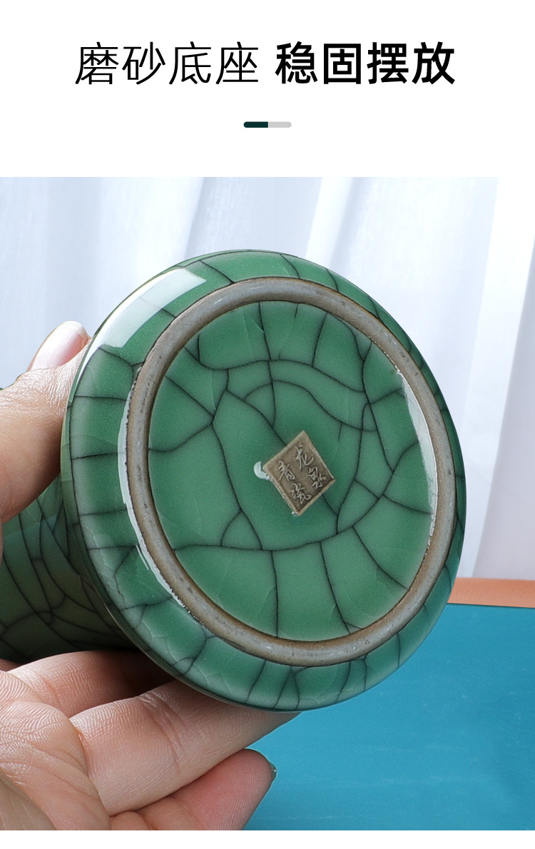 青瓷个性手工艺摆件小美人醉婉约典雅家居装饰品水培花插陶瓷花器详情9