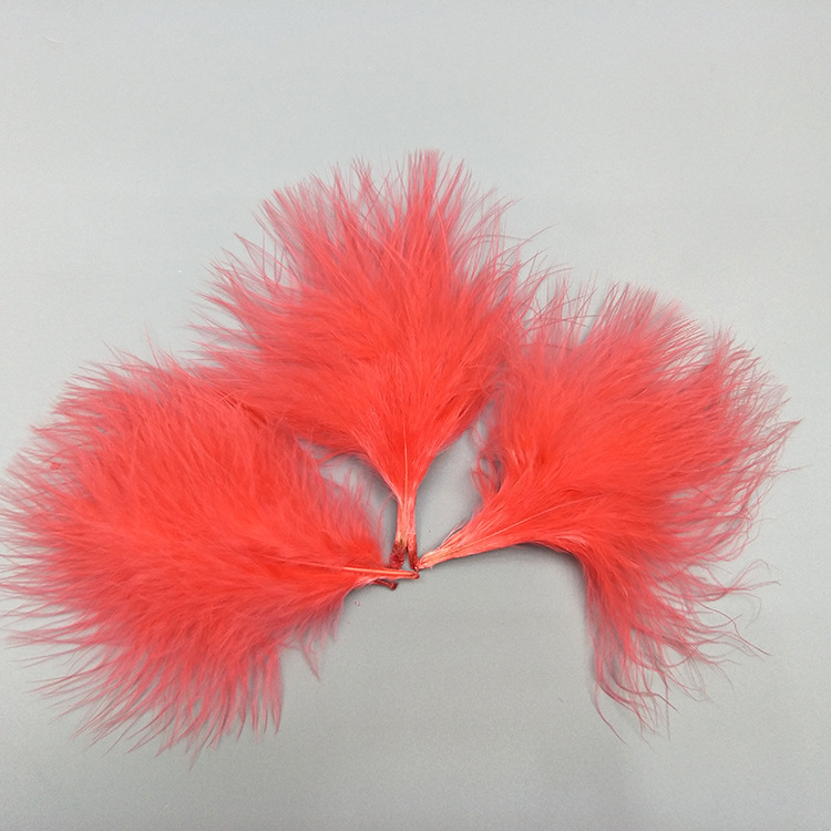 Factory wholesale of Turkey feathers, DIY colorful vascular fleece feathers, Turkey feather fabric edge accessories, feather clothing accessories pic 25