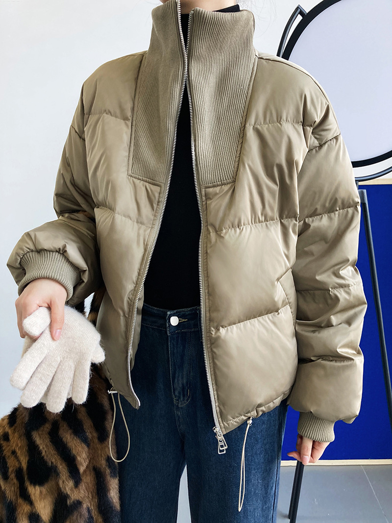 Luxi 2022 New Design sense stand-up collar short Down jacket for petite women 90, white duck down jacket Y33 pic 44