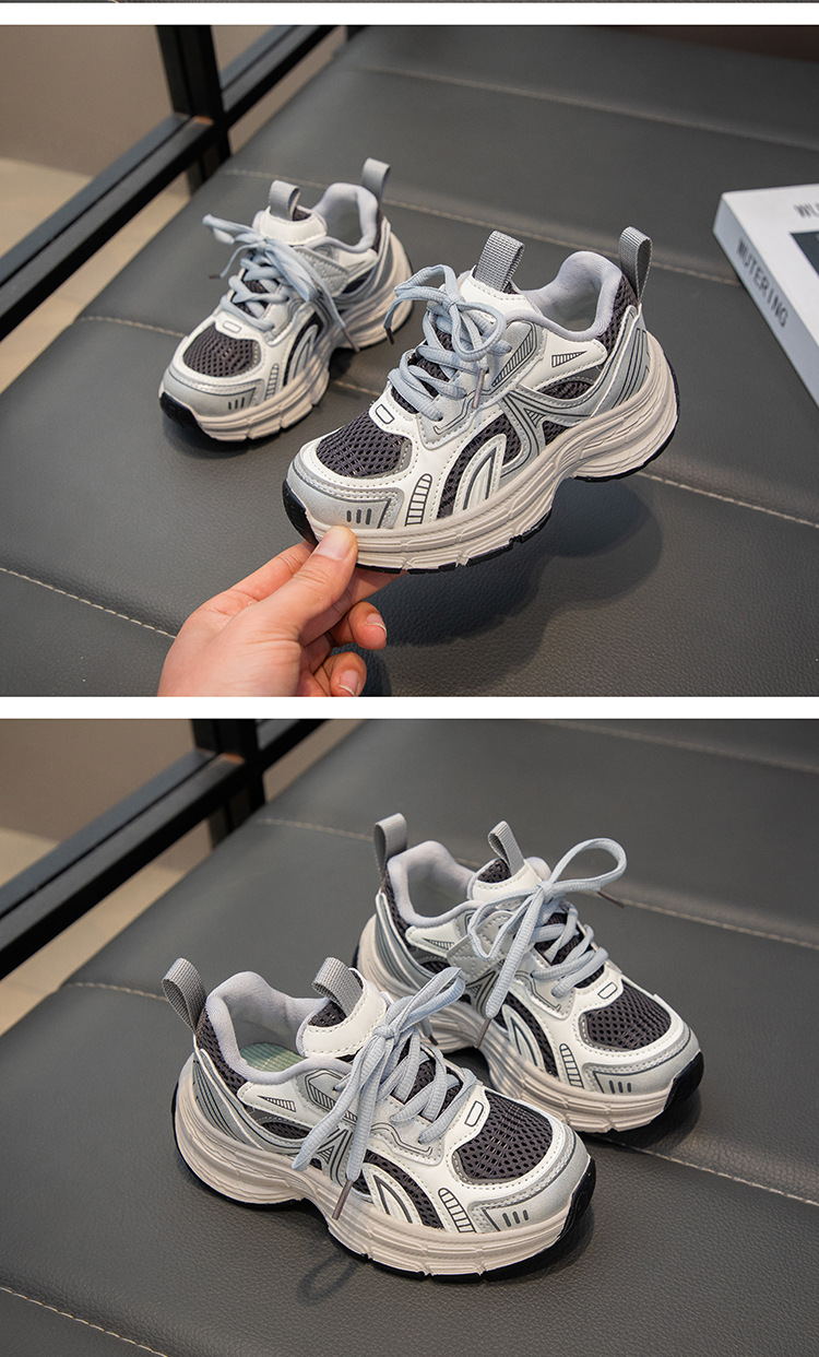 女童时尚老爹鞋2025春秋新款儿童网面轻便运动鞋男童时尚休闲鞋潮详情8