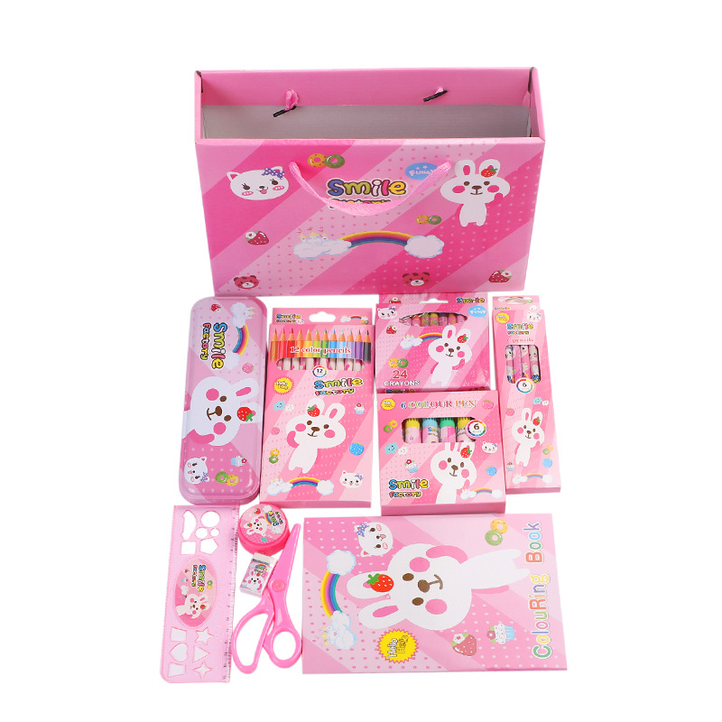 Back-to-school gift creative stationery set gift box, primary school big gift package, wholesale school supplies, middle school pic 49