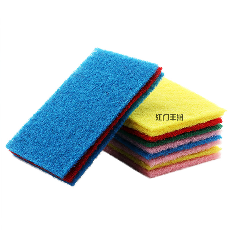 We supply polyester sand-free scouring pads, colored dishwashing cloths and kitchen cleaning scouring pads for washing POTS and dishes pic 7