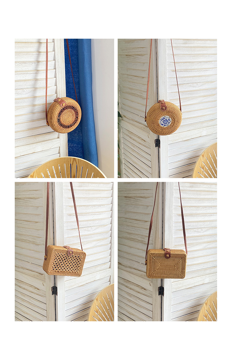 批发藤编包ins女式编织手工包篮子复古文艺手工单肩编织包详情9